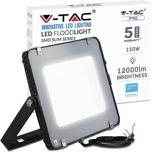 Proiettore Led 150W Luce Fredda Nero SLIM 12000 Lumen PRO